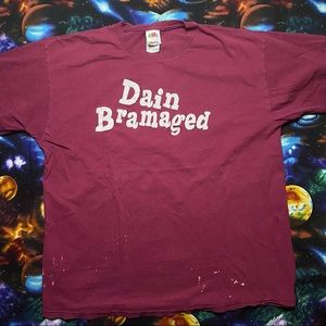 Vtg 90s Graphic Tee Brain Damaged Mens XL